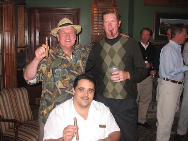 Jorge at the cigar table with Joe