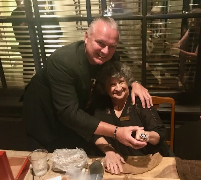 Joe with friends enjoying cigars