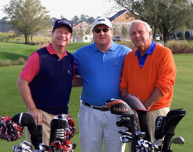 Joe with guests at a golf outing